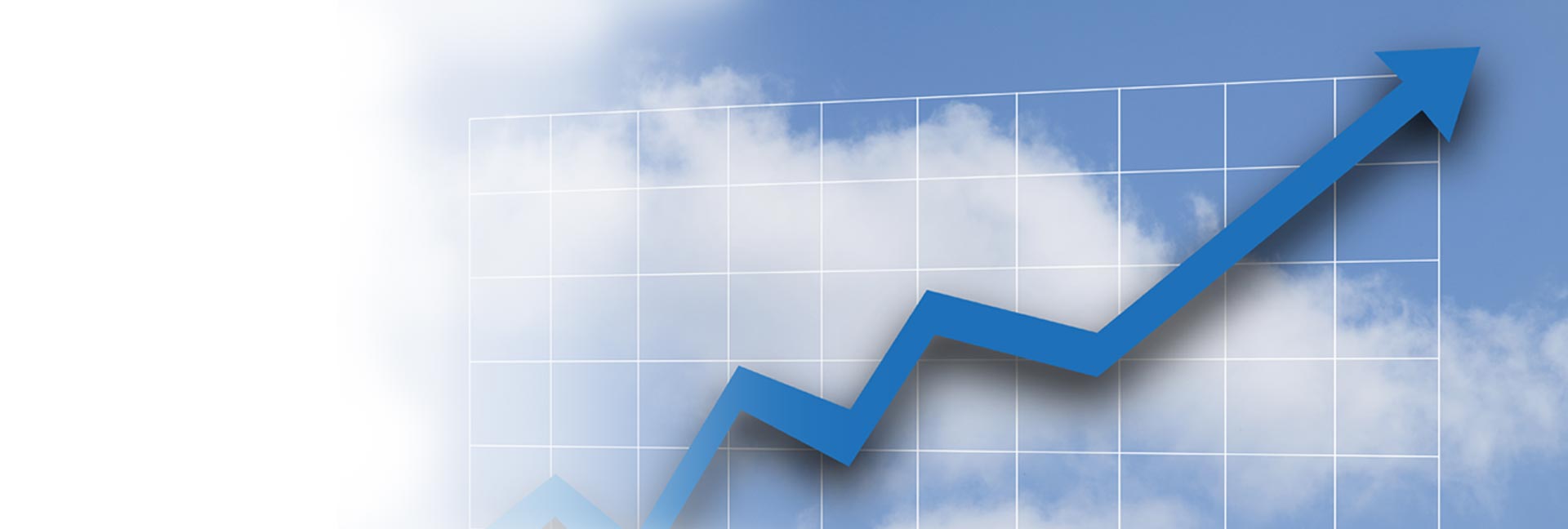 Graph showing improved financial results