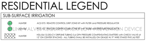 Residential Irrigation CAD Legend thumbnail